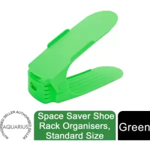 Image of Space Saver Shoe Rack Organisers, Standard Size - Green - Haven