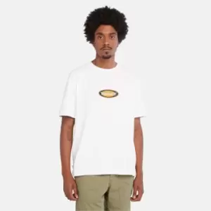 image of Timberland Heavyweight Oval Logo T-Shirt For Men In White, Size L