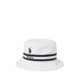 Image of Embroidered Logo Bucket Hat in Cotton