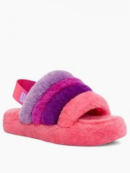 Image of UGG Ugg Fluff Yeah Slide Slipper - Pink, Size 12 Younger