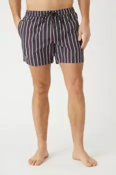 image of Navy Varied Stripe Swim Short