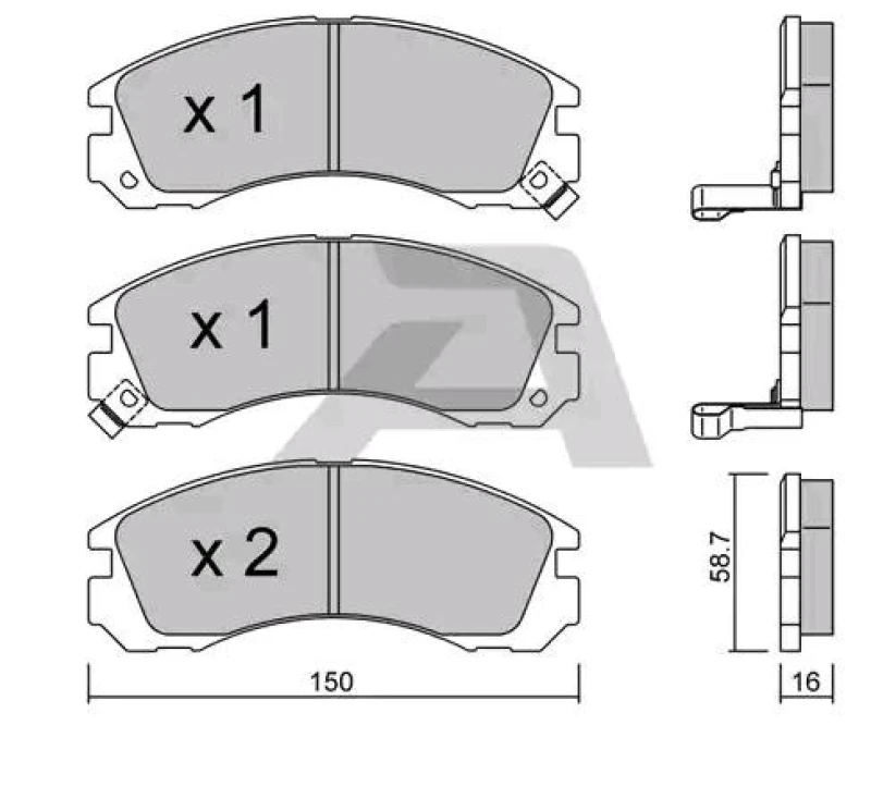 Image of AISIN Brake pad set AISIN BPMI-1902