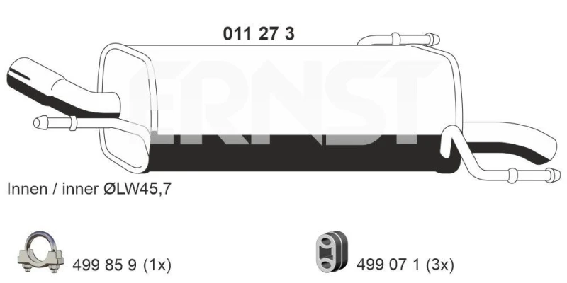 Image of Rear silencer ERNST 011273