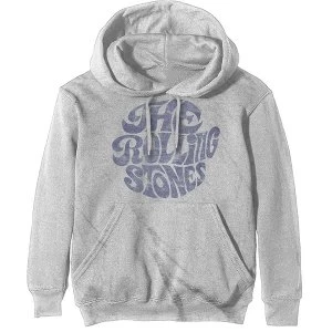 Image of The Rolling Stones - Vintage 70s Logo Unisex XX-Large Hoodie - White