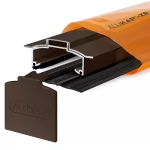Image of Alukap Xr Brown Aluminium Glazing Bar, (L)3M (W)80mm (T)35mm
