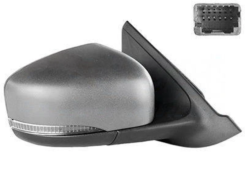 Image of VAN WEZEL 1503808 Wing mirror * HAGUS * Right, with temperature sensor, primed Outside Mirror (50)