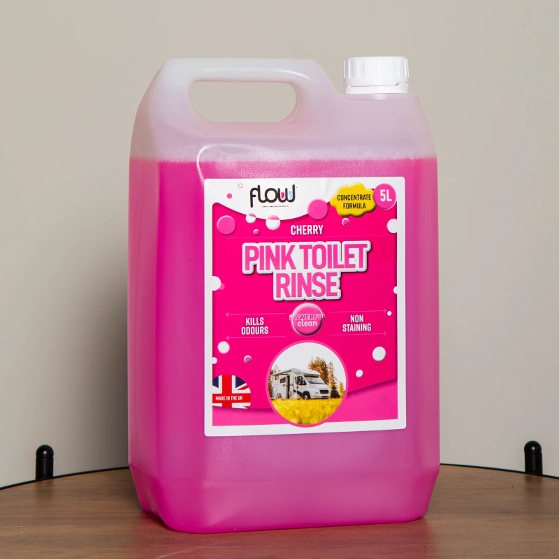 Image of 5 Litres Cherry Pink Toilet Flush Cleaning Rinse Concentrate Fluid