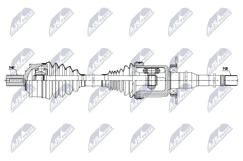 Image of NTY Drive shaft NTY NPW-VV-159