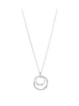 image of Simply Silver Sterling Silver Cubic Zirconia Twist Double Open Necklace