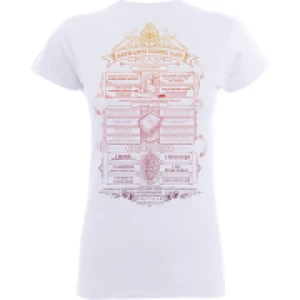 Image of Harry Potter Hogwarts School List Womens White T-Shirt - L - White