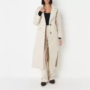 Missguided Formal Midaxi Coat - Beige