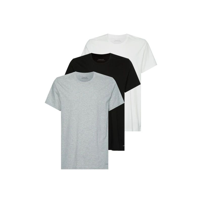 Image of Calvin Klein 3 Pack T Shirt Black/Wht/Grey male L