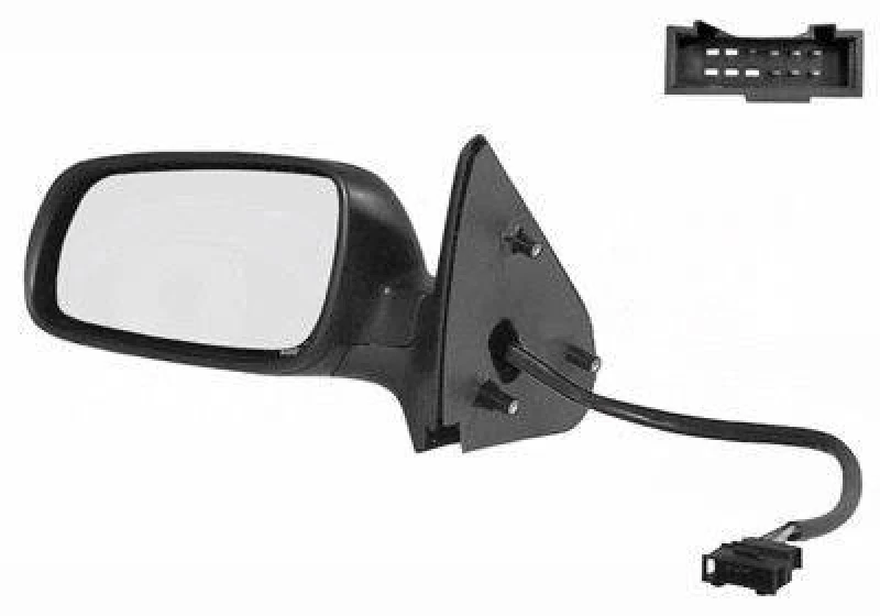 Image of VAN WEZEL 4914807 Wing mirror * HAGUS * Left, black, Heatable Outside Mirror (50)