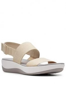 image of Clarks Arla Jacory Low Wedge Sandal - Nude