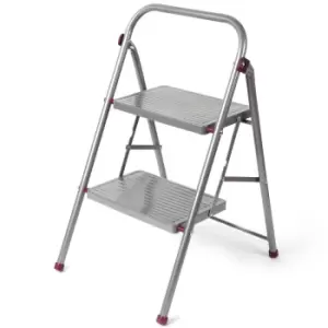 image of Kleeneze 2-Step Folding DIY Stepladder, 80cm - Grey