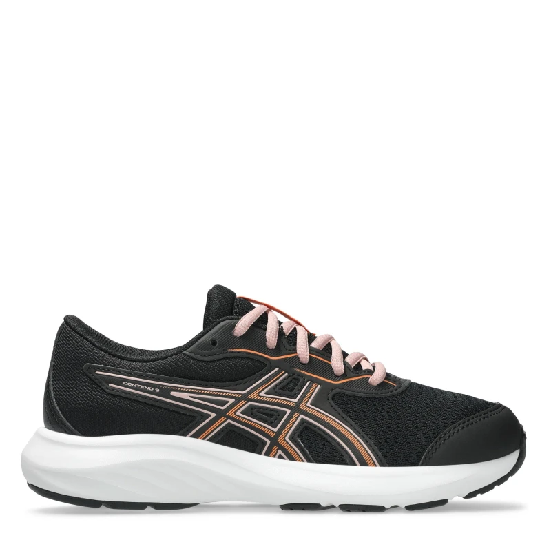 Image of Asics ASICS Contend 9 GS Kids Road Running Shoes Black/Sun Peach unisex 3 (36)