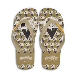 Image of BeachyFeet Mens La Onda Flip Flops (11 UK-12 UK) (Brown/White/Black)