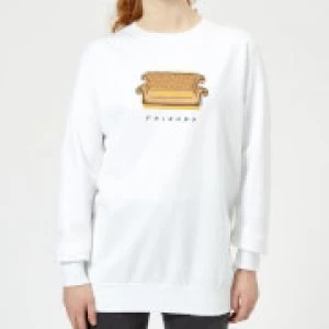 Image of Friends Couch Womens Sweatshirt - White - 3XL