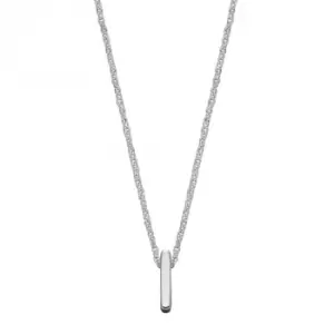 image of Initial I Plain Silver Initial Necklace N4436