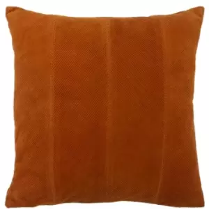 Jagger Ribbed Corduroy Cushion Rust Orange - Rust Orange - Furn.