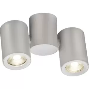 Image of Knightsbridge Dee Twin Surface Adjustable Round Spotlight White - DEA2TRW