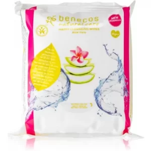 image of Benecos Natural Care Cleansing Facial Wipes With Aloe Vera 25 pc