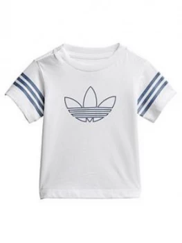 Image of Boys, adidas Originals Infant Outline Tee - White/Black, Size 12-18 Months