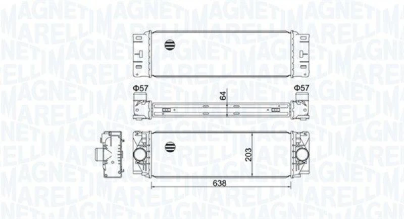 Image of MAGNETI MARELLI Intercooler MAGNETI MARELLI 351319204760