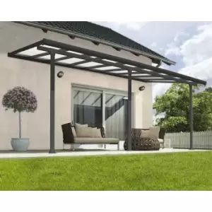 image of Palram - Canopia Feria Patio Cover 3X5.56 Grey Clear