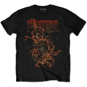 Image of Pantera - Goddamn Whiskey Unisex Large T-Shirt - Black