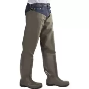 Image of Amblers Safety Forth Thigh Safety Wader Green Size 10.5