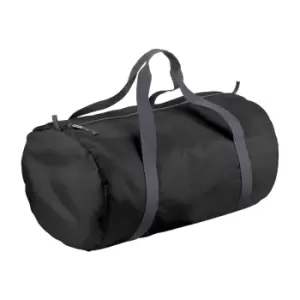 BagBase Packaway Barrel Bag / Duffle Water Resistant Travel Bag (32 Litres) (One Size) (Black/Graphite)