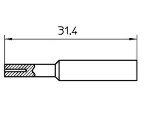 image of Weller XNT Calibration Soldering Iron Tip for use with WP 65, WTP 90, WXP 65, WXP 90