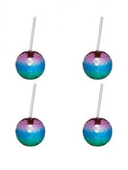 Image of Kitchencraft Barcraft Set Of 4 Disco Drinks Ball Cocktail Cup
