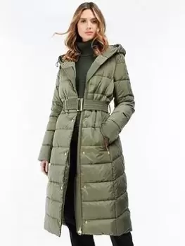 Image of Barbour International Track Line Quilt Jacket - Green, Size 12, Women