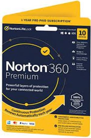 image of Norton 360 Premium 12 Months 10 Devices