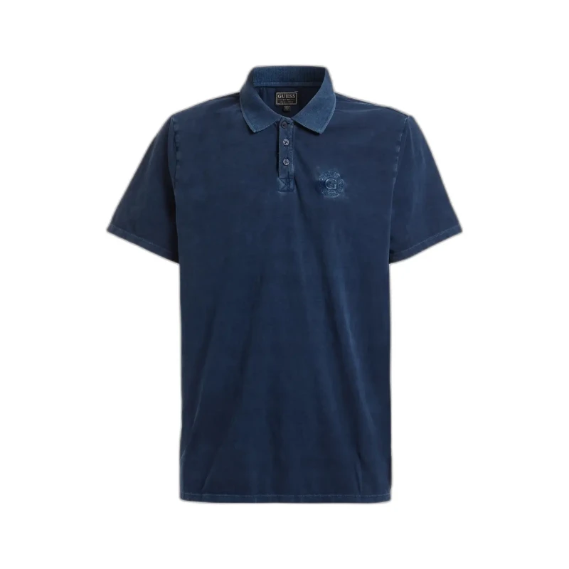Image of Guess Faded Polo shirt Guess Es Eli G Patch Bleu Male S