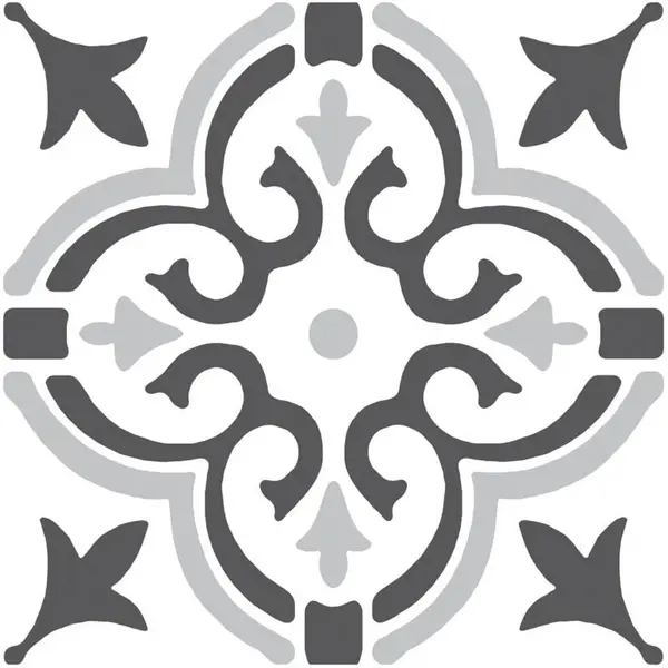 Image of d-c-fix Stencil Motif Grey Floor Tiles Self Adhesive Vinyl Flooring Kitchen Bathroom 1m² DC-F274-5064