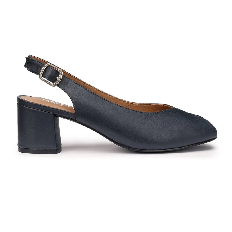 Image of Hotter Womens Wide Fit 'Studio' Slingbacks in Navy Size: 8 Navy Female 8