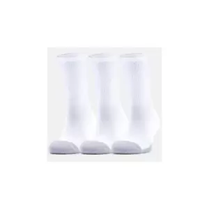 Image of Under Armour Heatgear Socks Crew White/White/Steel - L