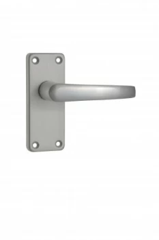 image of Wickes Contract Latch Door Handle - Satin Aluminium 1 Pair