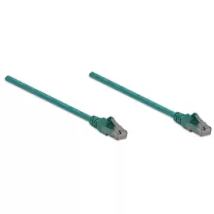 Image of Intellinet Network Patch Cable Cat6 10m Green CCA U/UTP PVC RJ45 Gold Plated Contacts Snagless Booted Lifetime Warranty Polybag
