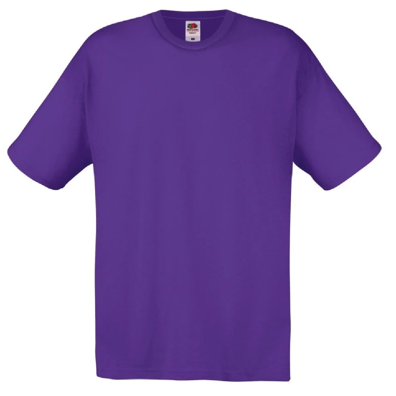 Image of Fruit Of The Loom Fruit of the Loom Men Original T-Shirt in Purple Size: large Purple L Male 5054752909116