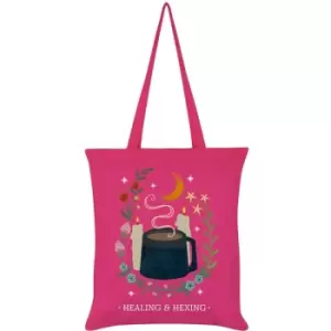 Image of Grindstore - Healing & Hexing Tote Bag (One Size) (Pink)