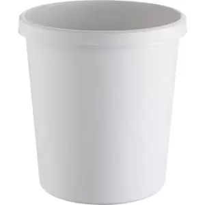 image of helit Plastic waste paper bin, capacity 18 l, HxØ 320 x 310 mm, light grey, pack of 15