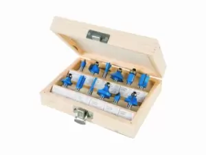 Image of Silverline 792084 1/4" TCT Router Bit Set 12pce