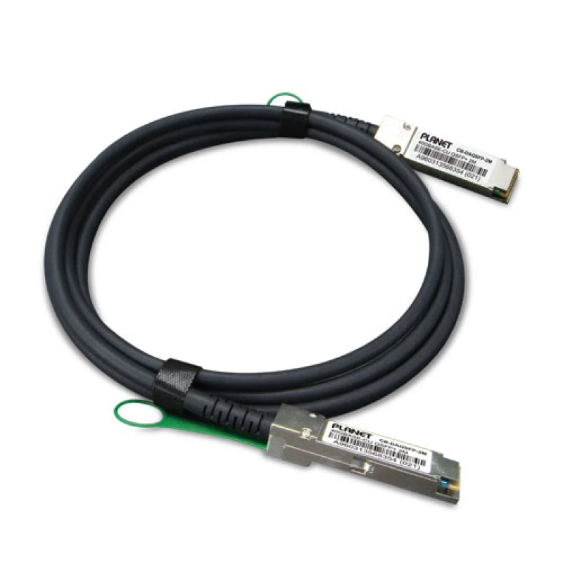 Image of PLANET CB-DAQSFP-2M InfiniBand/fibre optic cable QSFP+ Black. Grey