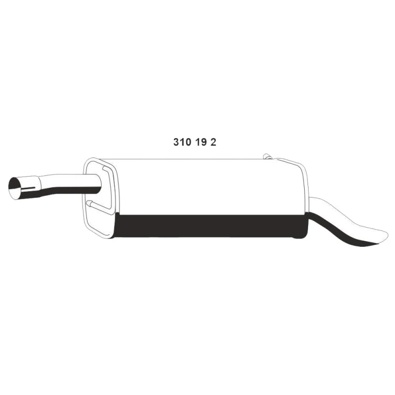 Image of ERNST 310192 Rear silencer End Silencer (3437)