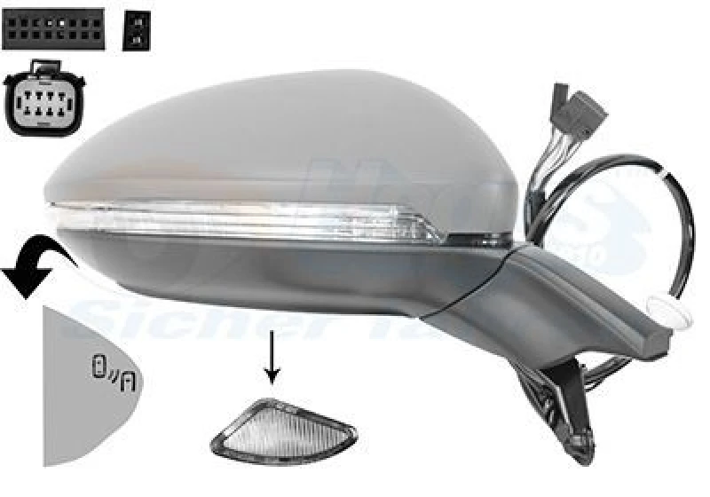 Image of VAN WEZEL Wing mirror VAN WEZEL 5775828