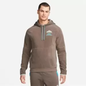 Image of Nike Trail Mount Blanc Running Hoodie Mens - Brown